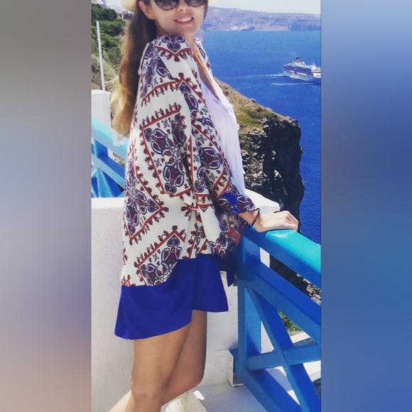 Zara Paisley Print Kimono Jacket Cardigan/CoverUp - Picture 1 of 10